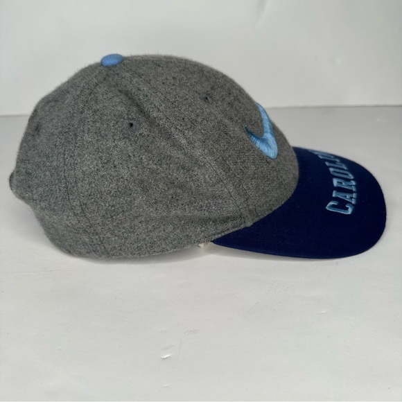 Nike Carolina Wool Blend Grey Blue Cap Hat - Picture 4 of 9